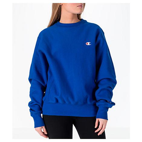 champion blue hoodie womens