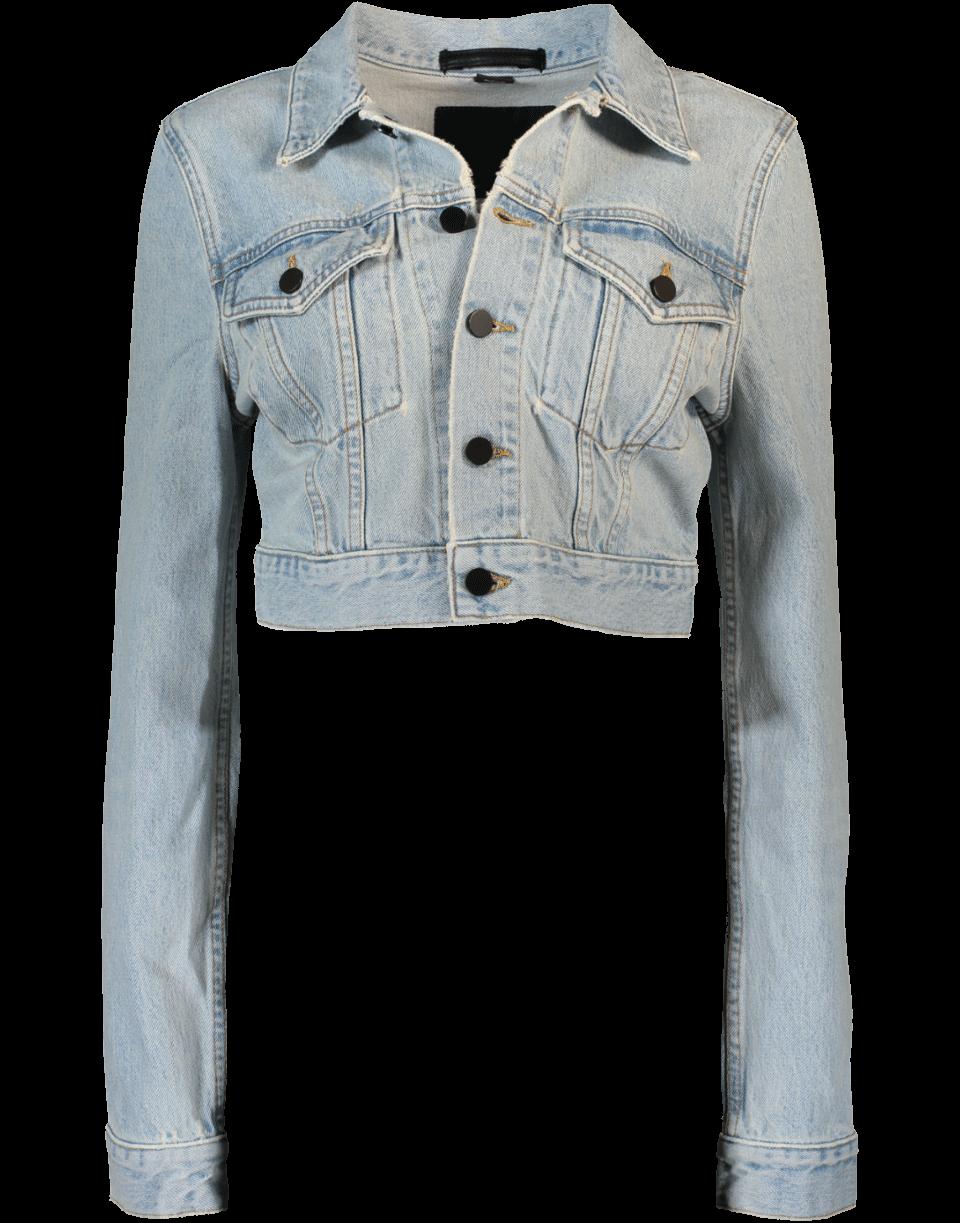 alexander wang cropped denim jacket