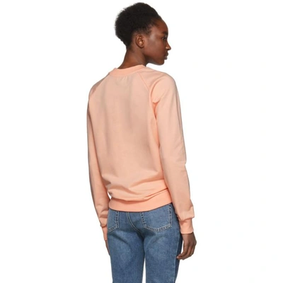 Shop Balmain Pink Logo Sweatshirt In C2005 Rose