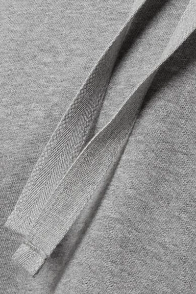 Shop Acne Studios Ferris Face Appliquéd Cotton-jersey Hoodie In Light Gray