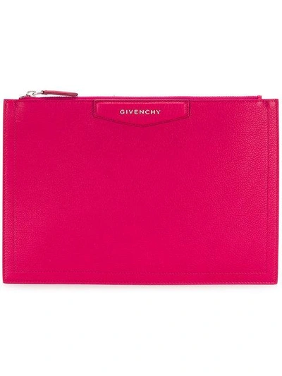 Shop Givenchy Antigona Clutch - Pink