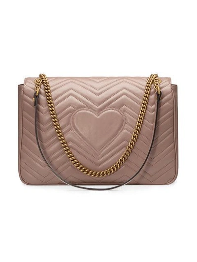 Shop Gucci Gg Marmont Large Shoulder Bag In 5729 Pink