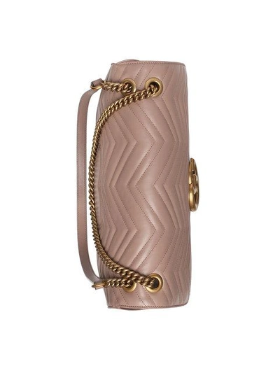 Shop Gucci Gg Marmont Large Shoulder Bag In 5729 Pink