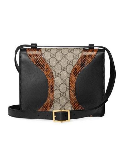 Shop Gucci Osiride Small Gg Shoulder Bag - Black