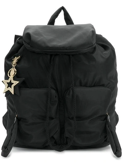 Shop See By Chloé Star Embellished Backpack In Black