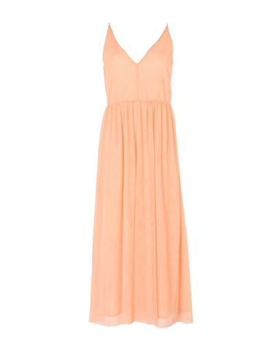 Shop Atos Lombardini Long Dress In Apricot