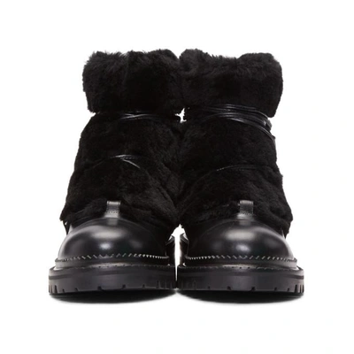 Shop Jimmy Choo Black Shearling Darcie Boots