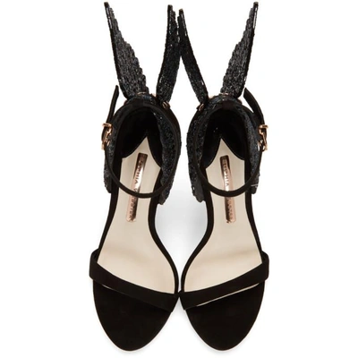 Shop Sophia Webster Black Evangeline Sandals In Black Giltt