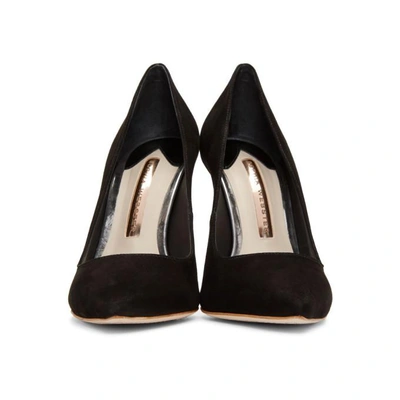 Shop Sophia Webster Black Suede Coco Flamingo Heels