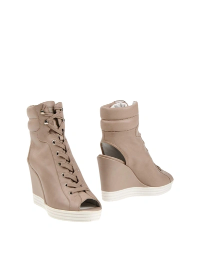 Shop Hogan Rebel Ankle Boots In Dove Grey