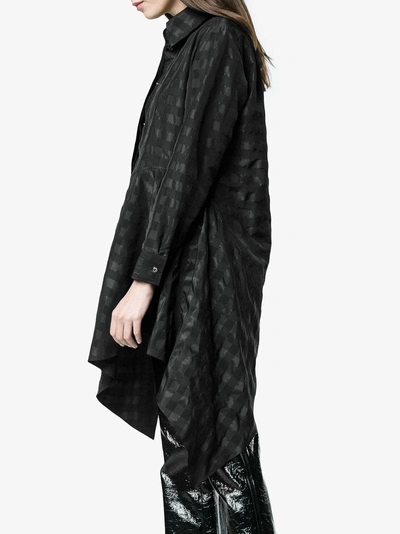Shop Marques' Almeida Marques'almeida Asymmetric Checked Shirt Dress In Black