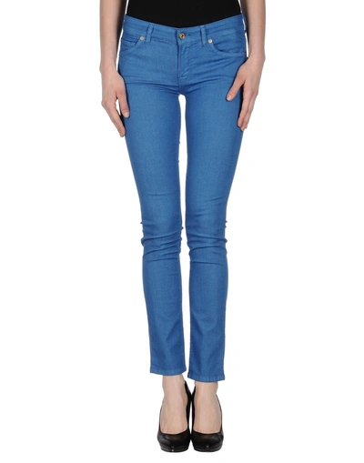 Shop 7 For All Mankind Casual Pants In Pastel Blue