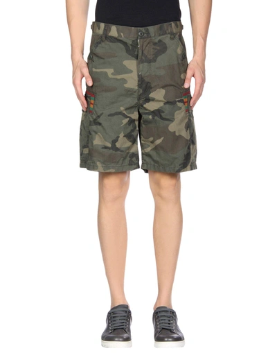 Shop Facetasm Shorts & Bermuda Shorts In Military Green
