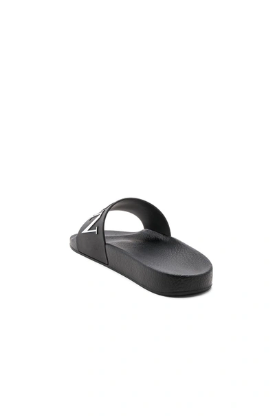 Shop Valentino Garavani Garavani Vltn Logo Slide In Black & White