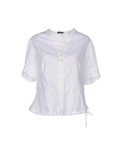 Shop High Solid Color Shirts & Blouses In White