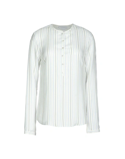 Shop Gabriela Hearst Silk Shirts & Blouses In Ivory