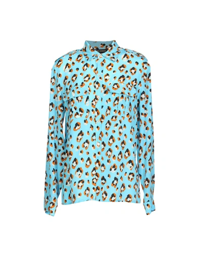 Shop Vanessa Seward Patterned Shirts & Blouses In Blue