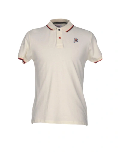 Shop Invicta Polo Shirts In Ivory