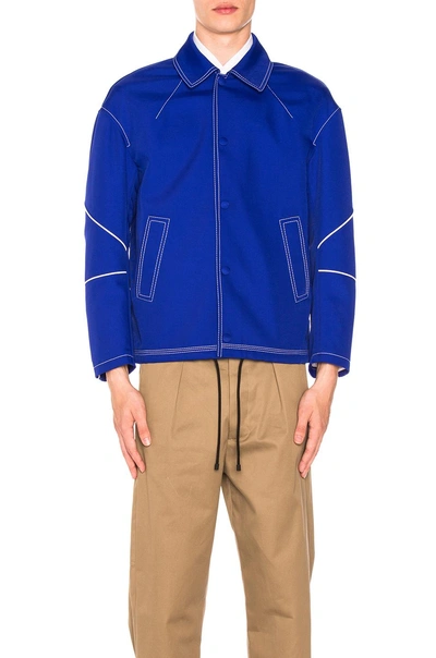 Shop Valentino Jacket In Blue