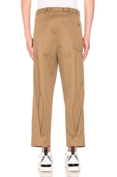 Shop Valentino Front Detail Pants In Neutrals