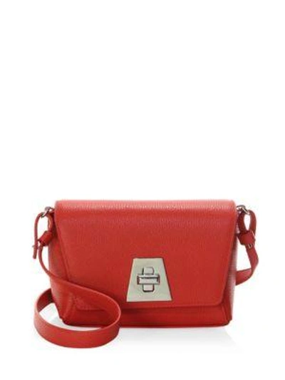 Shop Akris Little Anouk Day Leather Crossbody Bag In Scarlet