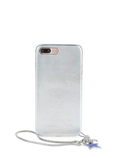 Shop Rebecca Minkoff Wrap Leather Iphone 7 Plus Case In Silver