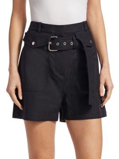 Shop 3.1 Phillip Lim / フィリップ リム Hi-rise Belted Pocket Shorts In Black