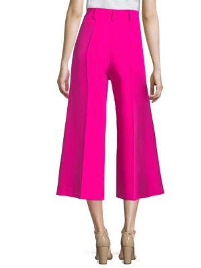 Shop Milly Cropped Hayden Trousers In Raspberry