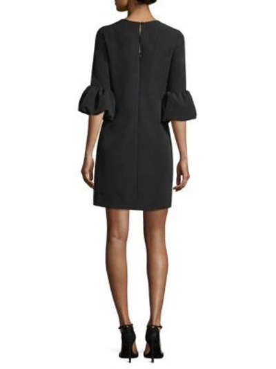 Shop Milly Mandy Bell-sleeve Shift Dress In Black