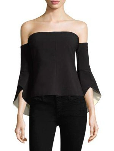 Shop Likely Nolita Off-the-shoulder Top In Black