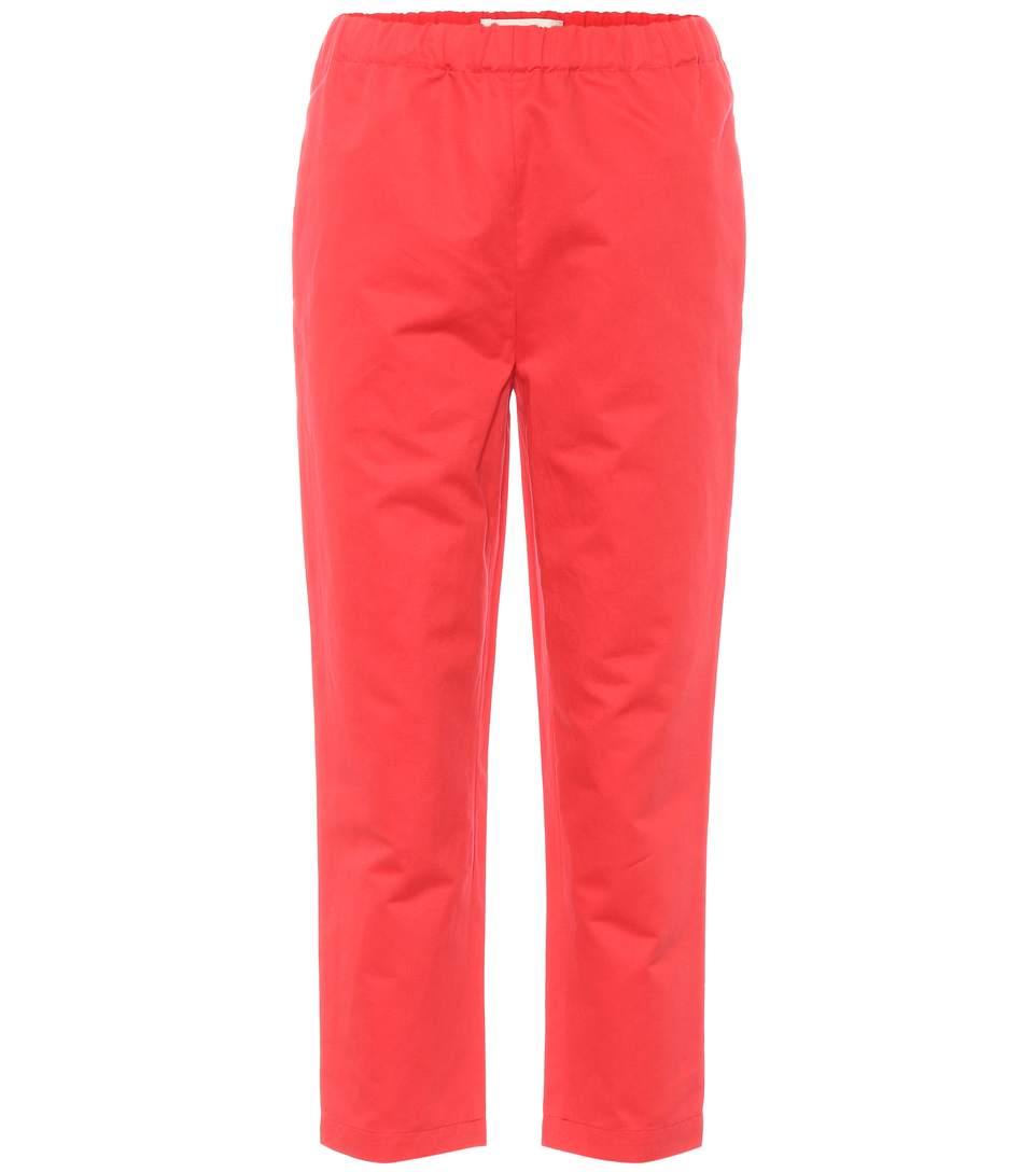 linen cut off trousers