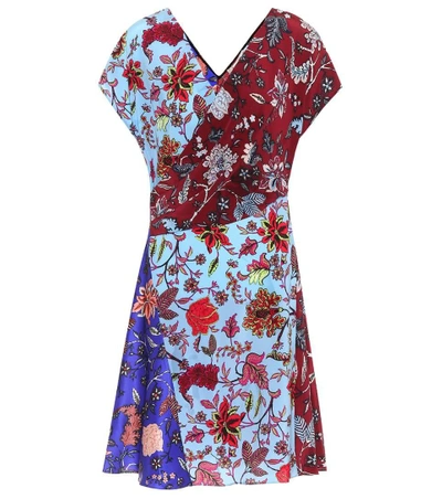 Shop Diane Von Furstenberg Floral-printed Silk Dress In Multicoloured