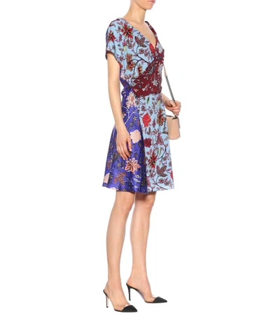 Shop Diane Von Furstenberg Floral-printed Silk Dress In Multicoloured