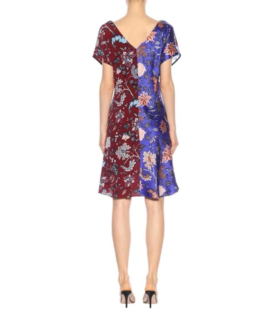 Shop Diane Von Furstenberg Floral-printed Silk Dress In Multicoloured