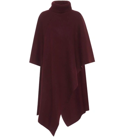 Shop Chloé Cashmere Poncho In Brown