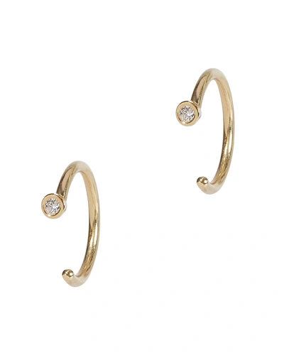 Shop Ariel Gordon Jewelry Ariel Gordon Diamond Dust Hoops In Gold