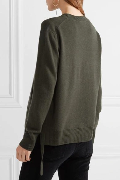 Shop Vince Cashmere Sweater In Dark Green