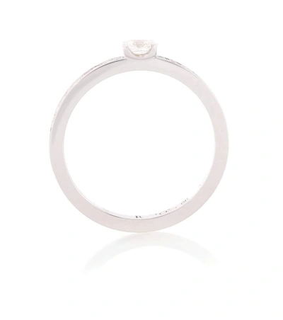Shop Repossi Harvest 18kt White Gold Diamond Ring In Silver