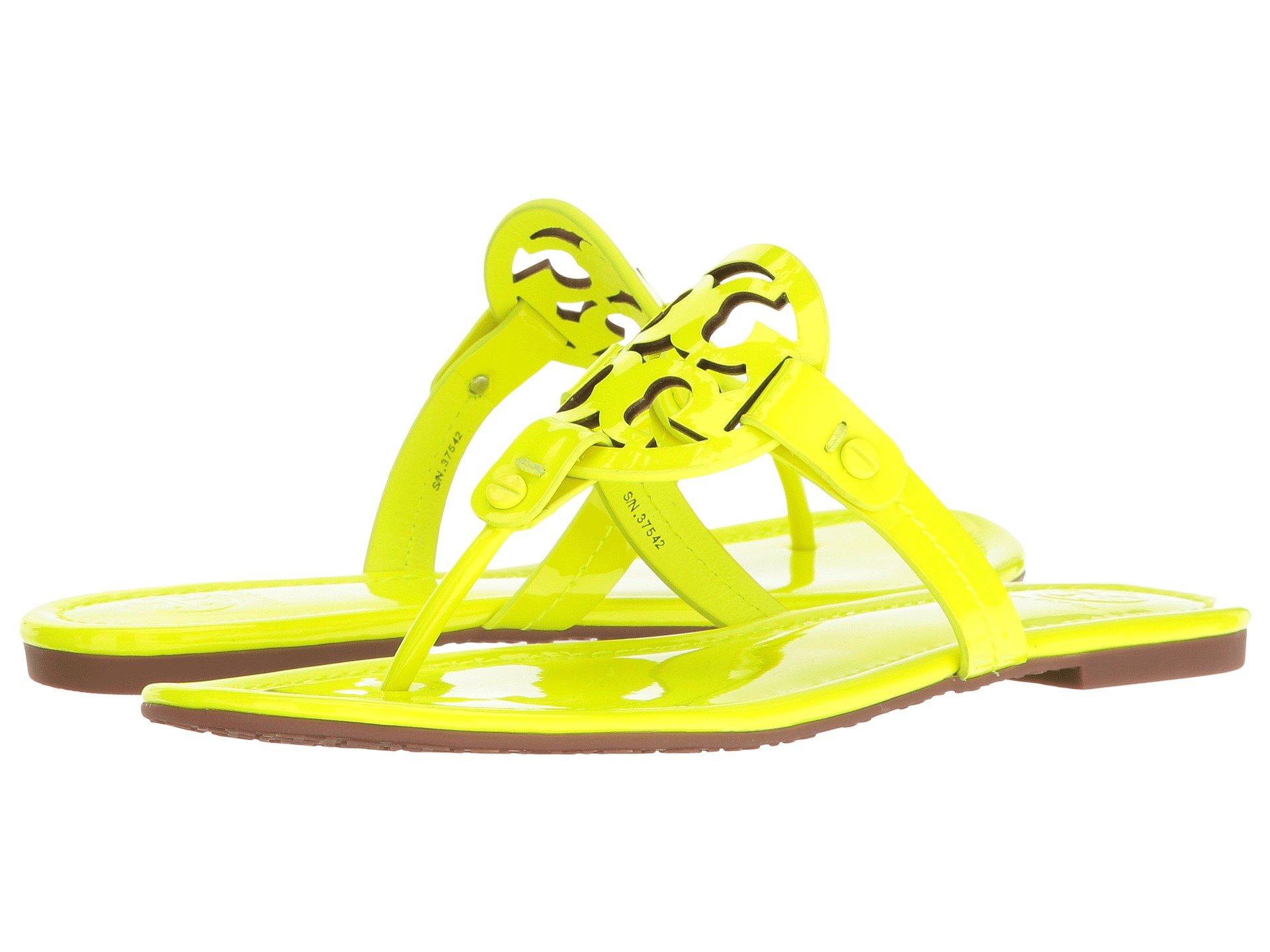 tory burch yellow flip flops