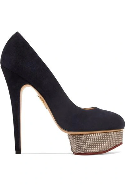 Shop Charlotte Olympia The Dolly Suede Platform Pumps