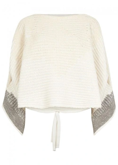 Shop 3.1 Phillip Lim / フィリップ リム Ivory Textured-knit Cotton Blend Jumper In White