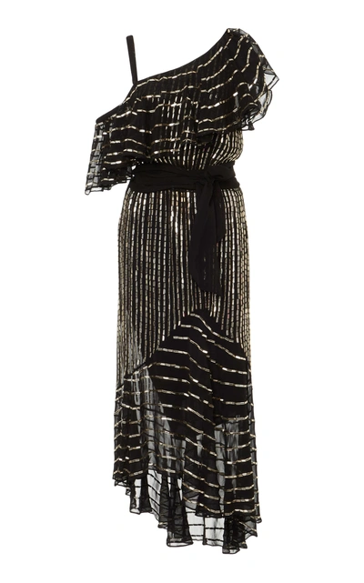 Shop Temperley London Mosaico Off-the-shoulder Dress In Black