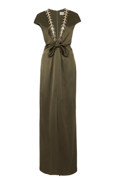 Shop Temperley London Nile Tie Dress In Green