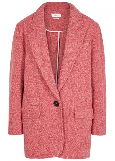 Shop Isabel Marant Étoile Floyd Pink Tweed Jacket