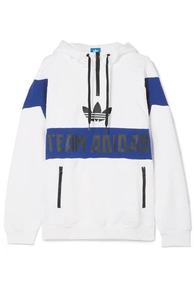 Shop Adidas Originals Embossed Jersey Hooded Top