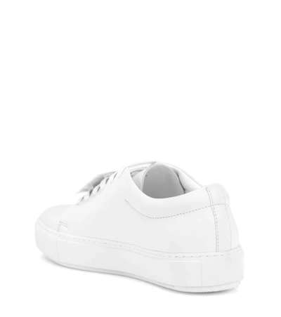 Shop Acne Studios Leather Sneakers In White