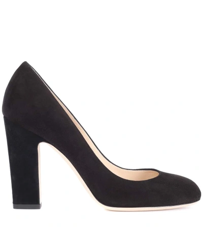 Shop Jimmy Choo Pumps Billie 85 Aus Veloursleder In Black