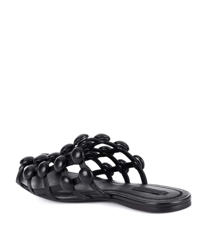 Shop Alexander Wang Amelia Studded Leather Slippers In Black