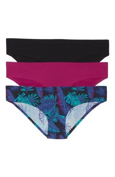 Shop Honeydew Intimates 3-pack Hipster Panties In Black/ Tuscany/ Black Tropical