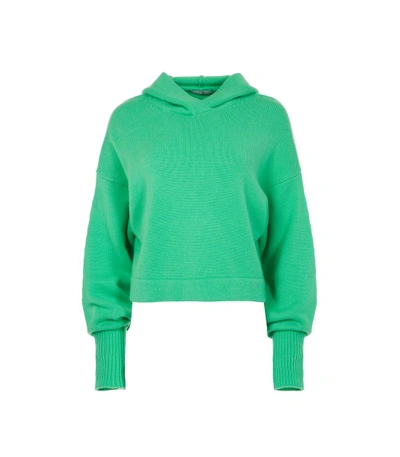 Shop Tibi Cashmere Hoodie Sweatshirt In Kelly Green